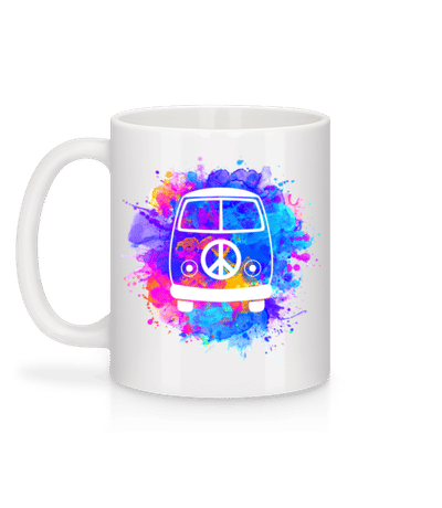 Hippie Bus - Mug - White - Back