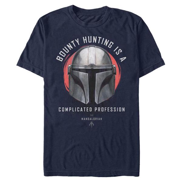 Aperçu: Star Wars - The Mandalorian - Bounty Hunter Bounty Goals - Homme T-shirt - Bleu marine - Devant