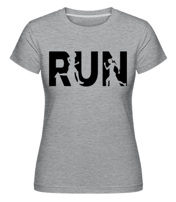 Run -  T-shirt Shirtinator femme - Gris chiné - Devant