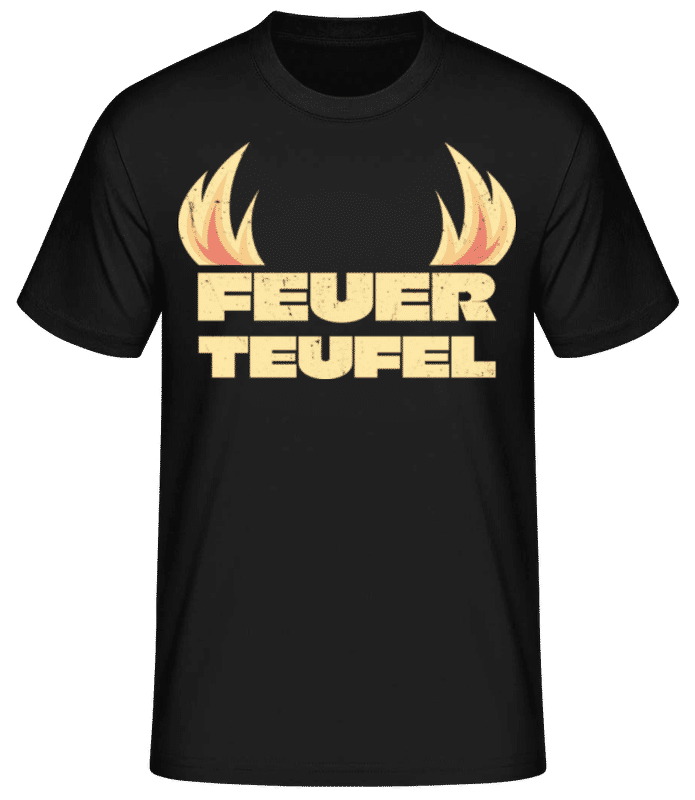 Vorschau: Feuerteufel - Männer Basic T-Shirt - Schwarz - Vorne