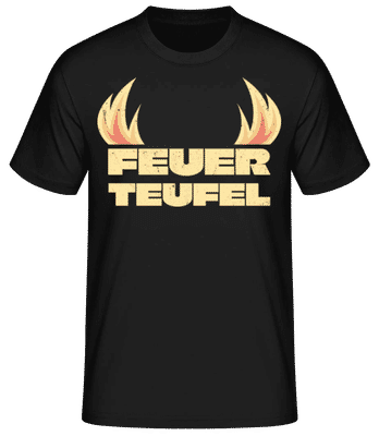 Feuerteufel - Männer Basic T-Shirt - Schwarz - Vorne