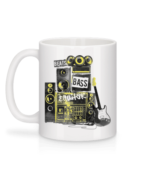 Aperçu: Beat Bass And Guitar - Mug en céramique blanc - Blanc - Derrière