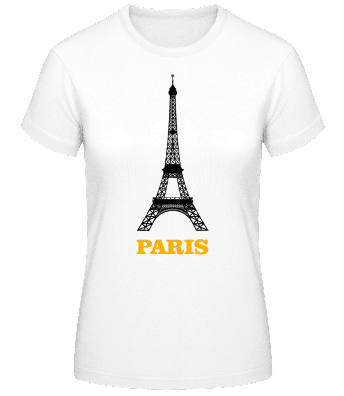 Aperçu: Skyline de Paris 2 - T-shirt femme B&C - Blanc - Devant