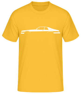 'Jaguar XJ-S' Silhouette - Männer Basic T-Shirt - Goldgelb - Vorne