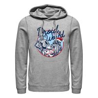 Star Wars - El despertar de la Fuerza - Skupina Droid to the World - Navidad - Unisex Sudadera con capucha - Gris moteado - delante