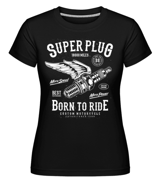 Aperçu: Super Plug -  T-shirt Shirtinator femme - Noir - Devant