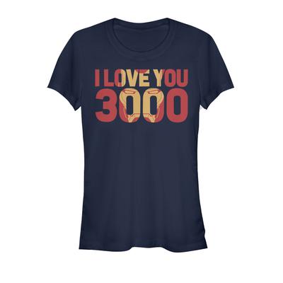 Marvel - Texte Love You 3000 - Femme T-shirt - Bleu marine - Devant