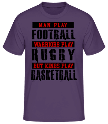 Kings Play Basketball - T-shirt homme B&C - Pourpre - Devant