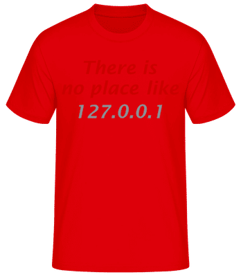 There Is No Place Like Home - Men's Basic T-Shirt - Red - Front