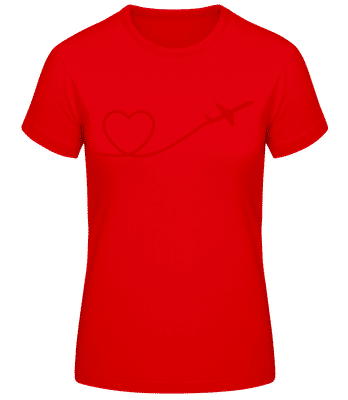 Dépliant Coeur - T-shirt standard Femme - Rouge - Devant