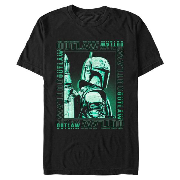 Aperçu: Star Wars - Book of Boba Fett - Boba Fett Punk Outlaw - Homme T-shirt - Noir - Devant