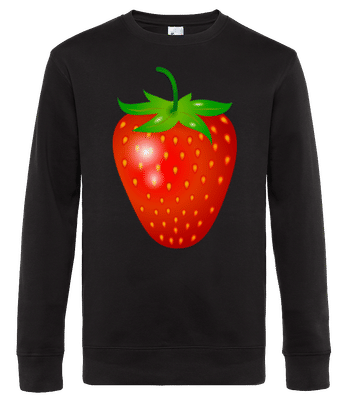 Strawberry Bicolor - Sudadera estándar para hombre - Negro - delante