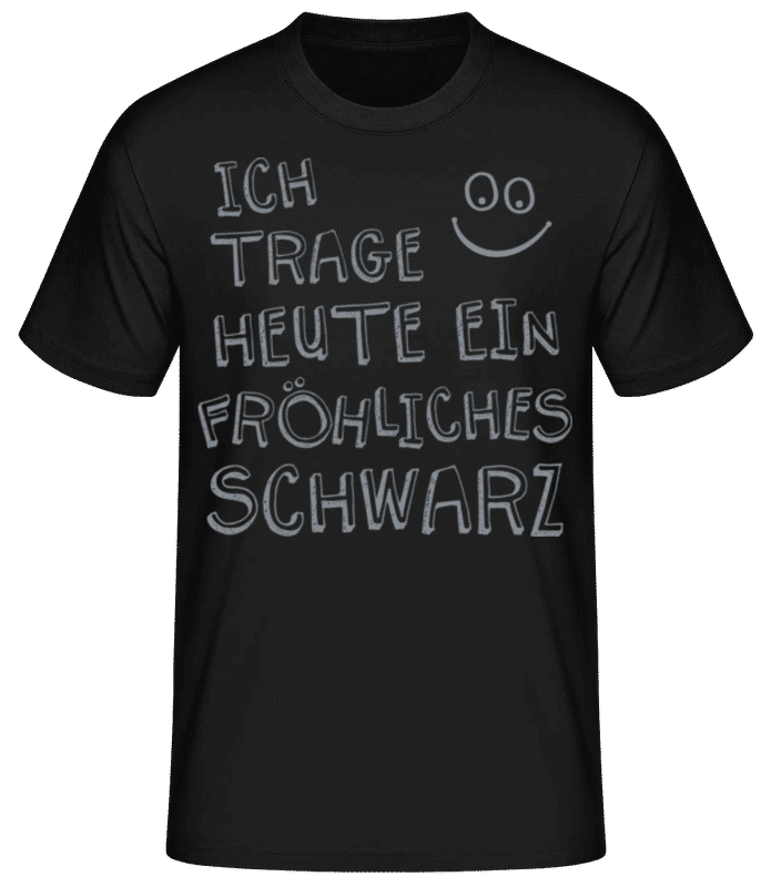 Vorschau: Ich Trage Ein Fröhliches Schwarz - Männer Basic T-Shirt - Schwarz - Vorne