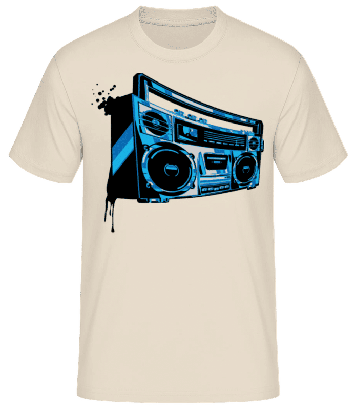 Preview: Boombox Blue - Men's Basic T-Shirt - Cream - Front