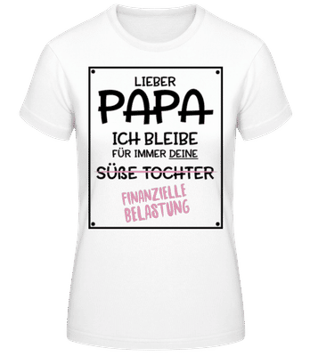 Finanzielle Belastung - Frauen T-Shirt B&C - Weiß - Vorne