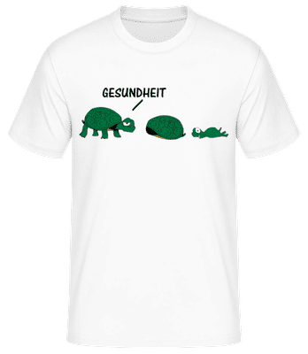 Gesundheit Schildkröte - Männer Basic T-Shirt - Weiß - Vorne