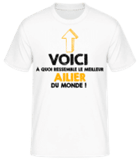 Le Meilleur Ailier Du Monde - T-shirt homme B&C - Blanc - Devant