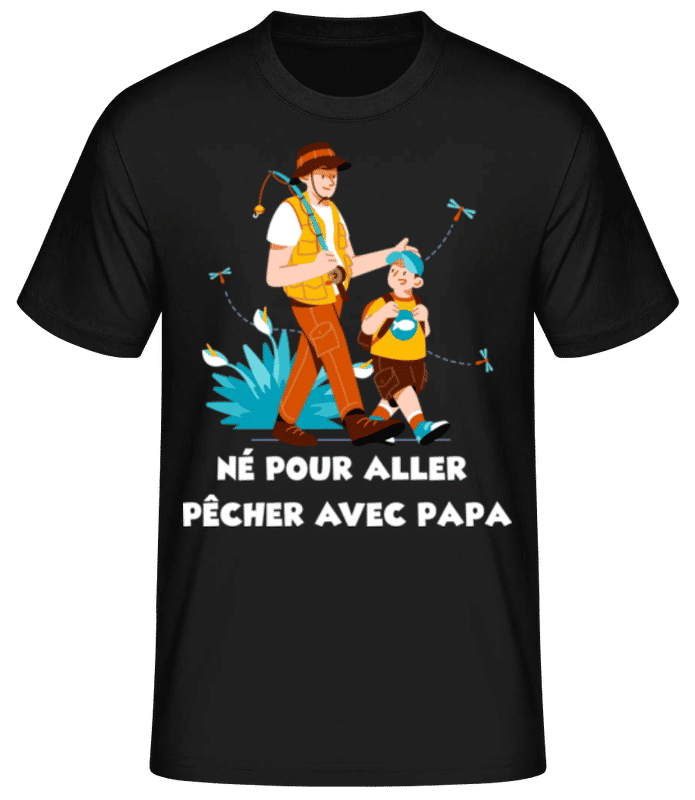 Aperçu: Pecher Avec Papa - T-shirt standard Homme - Noir - Devant