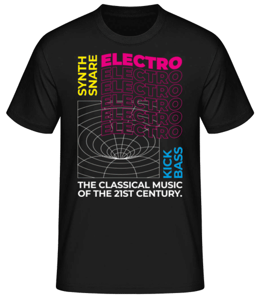 Aperçu: Electro - T-shirt standard Homme - Noir - Devant