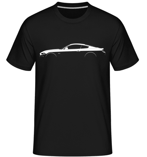 Aperçu: 'Ford Mustang GT 2018' Silhouette -  T-Shirt Shirtinator homme - Noir - Devant