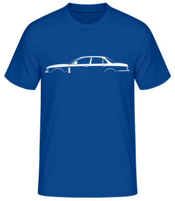 'Jaguar XJ Portfolio (X358)' Silhouette - Pánské basic tričko - Královská modrá - Napřed