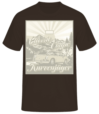 Oldtimer 'Porsche' Geburtstag - Männer T-Shirt B&C - Braun - Vorne