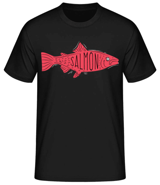 Aperçu: Salmon - T-shirt standard Homme - Noir - Devant