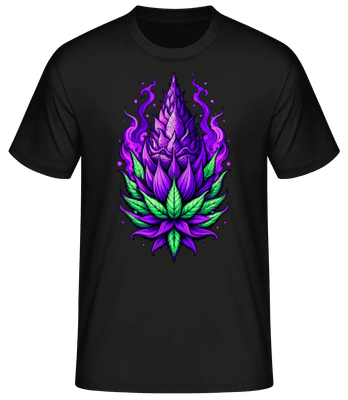 Fleur De Cannabis - T-shirt standard Homme - Noir - Devant
