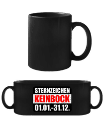 Sternzeichen Keinbock · Schwarze Tasse