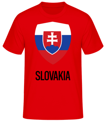 Slovakia - Männer Basic T-Shirt - Rot - Vorne