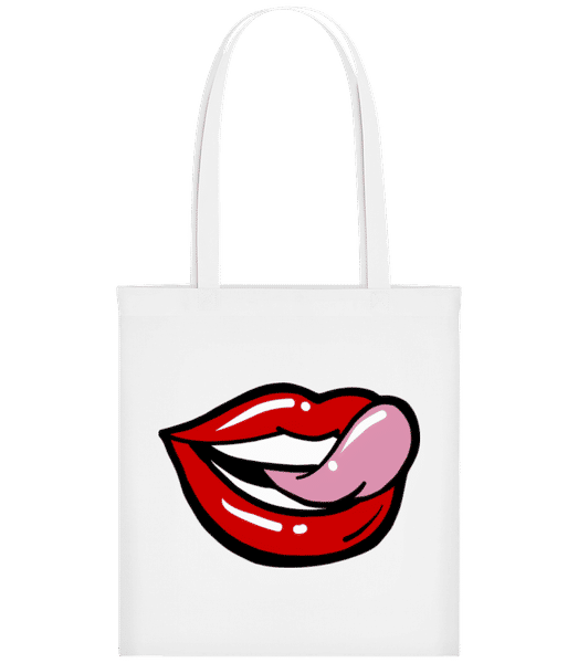 Aperçu: Red Lips - Tote Bag - Blanc - Devant