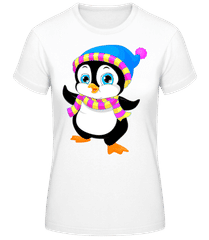 Pinguin Mit Schal · Frauen Basic T-Shirt