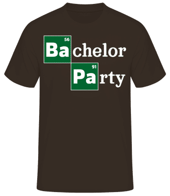Bachelor Party - Männer Basic T-Shirt - Braun - Vorne