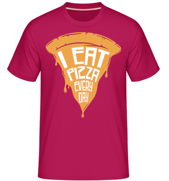 Preview: I Eat Pizza Every Day - Shirtinator Men's T-Shirt - Magenta - Front