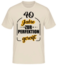 40 Jahre Gereift - Männer Basic T-Shirt - Creme - Vorne