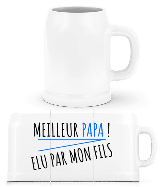 Aperçu: Meilleur Papa - Chope de bière - Blanc - Devant