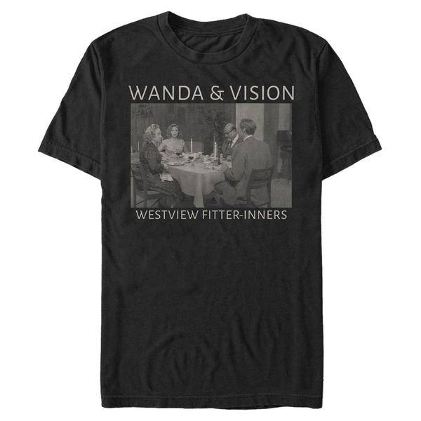 Aperçu: Marvel - WandaVision - Wanda & Vision Fitter Inners - Homme T-shirt - Noir - Devant