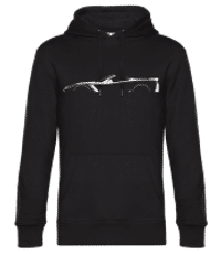 'Chevrolet Corvette C7 Z06' Silhouette - Men’s Standard Hoodie - Black - Front