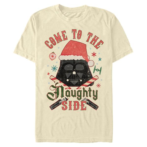 Vorschau: Star Wars - Darth Vader Naughty Side - Weihnachten - Männer T-Shirt - Creme - Vorne