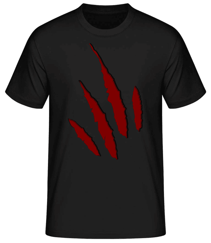 Preview: Kitten Claw Marks - Men's Basic T-Shirt - Black - Front