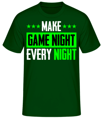 Make Every Night Game Night - T-shirt standard Homme - Vert bouteille - Devant