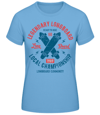 Legendary Longboard - Dámske basic tričko - Svetlo modrá - Predné