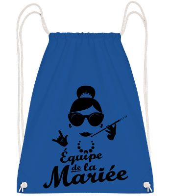 Équipe De La Mariée - Sac à dos Drawstring - Bleu royal - Devant