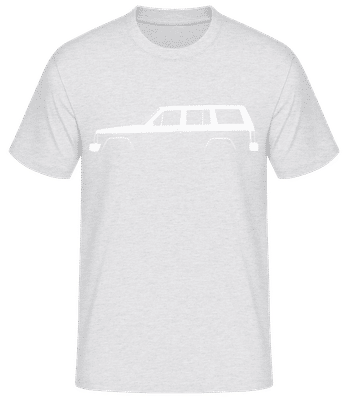 'Jeep Cherokee (XJ)' Silhouette - Pánské basic tričko - Melírově šedá - Napřed