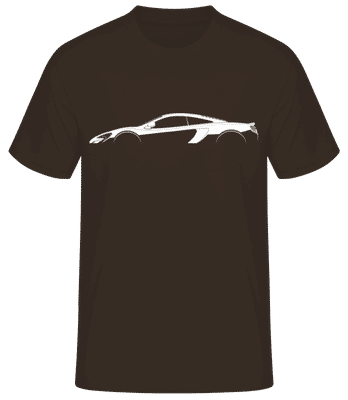 'McLaren 650S' Silhouette - Men's Basic T-Shirt - Brown - Front