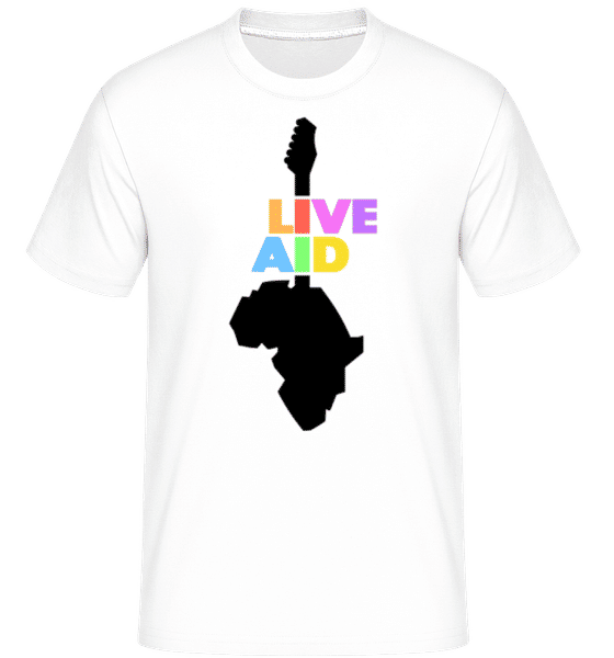 Aperçu: Live Aid -  T-Shirt Shirtinator homme - Blanc - Devant