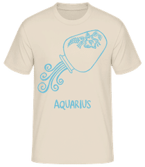 Scribble Style Zodiac Sign Aquarius · Men's Basic T-Shirt