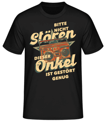 Dieser Onkel Ist Gestört Genug - Männer Basic T-Shirt - Schwarz - Vorne