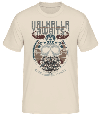 Scandinavian Vikings - Männer Basic T-Shirt - Creme - Vorne