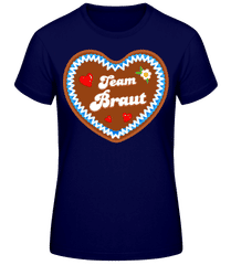 JGA Team Braut Lebkuchenherz · Frauen Basic T-Shirt